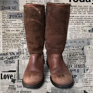 Vintage UGG brooks tall brown leather boots Womens 8